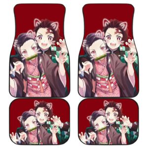 Anime Car Floor Mats Nezuko Kamado & Tanjiro Kamado