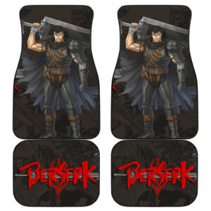 Berserk Anime Guts With Giant Sword Manga Background Car Floor Mats