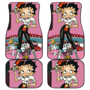 Betty Boop Bartender Cartoon Car Floor Mats