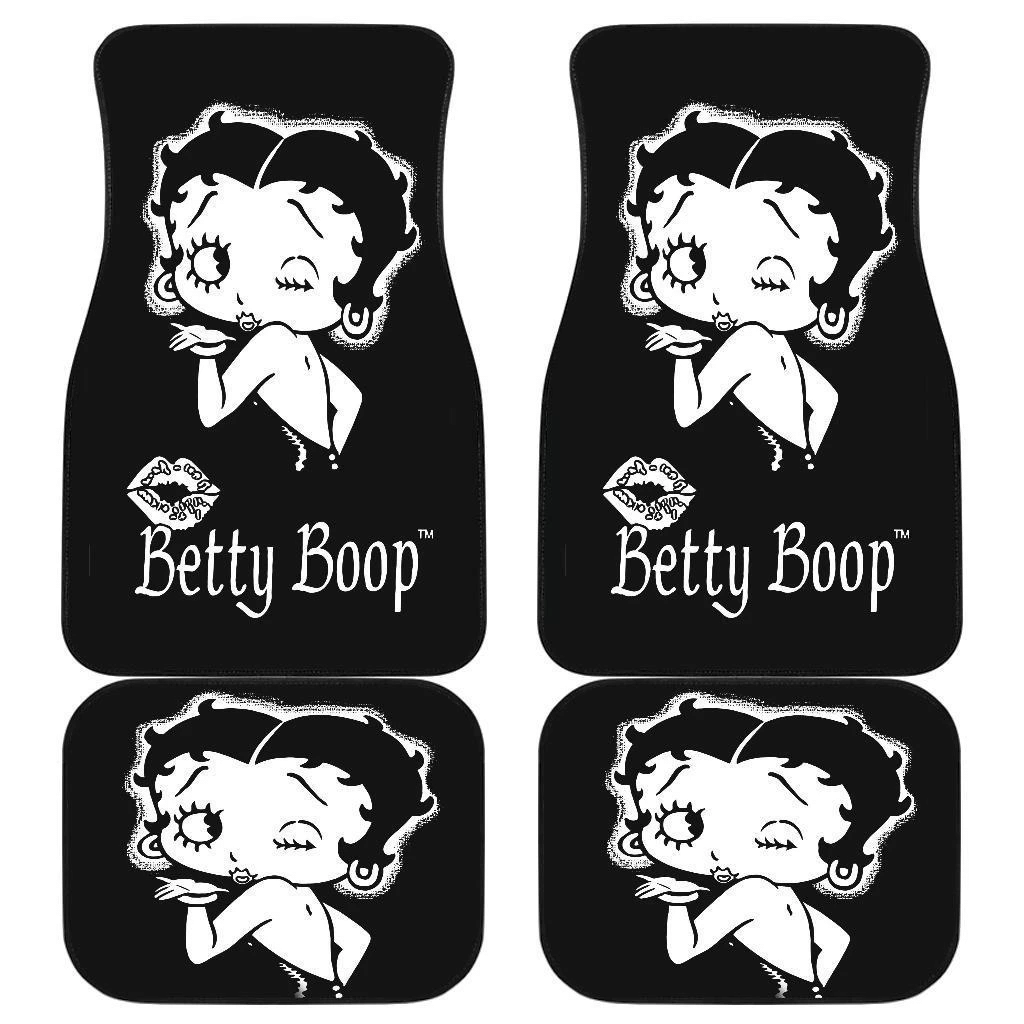 Betty Boop Wind Kisses Lip in black theme Car Floor Mats 191018 Betty Boop Wind Kisses Lip in black theme Car Floor Mats 191018