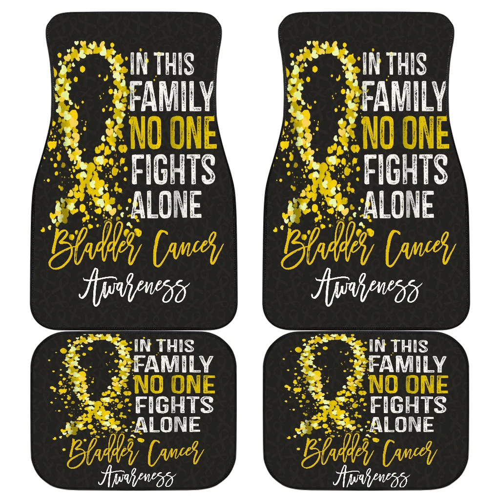Bladder Cancer No One Fights Alone Car Floor Mats H042620 Bladder Cancer No One Fights Alone Car Floor Mats H042620