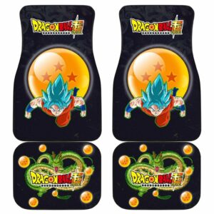 Blue Hair Saiya Anime Goku Car Floor Mats