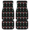 Deer Christmas New Year Pattern Argyle Front And Back Car Mats 045109 T1120