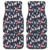 Deers Winter Christmas Pattern Front And Back Car Mats 045109 T1120