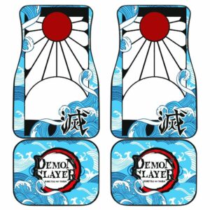 Demon Slayer Tanjiro Hanafuda Earring Car Floor Mats Manga Anime