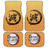 Demon Slayer Zenitsu Uniform Car Floor Mats Custom Anime Car Accessories