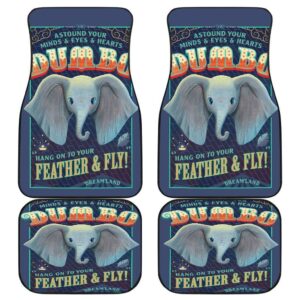 Dumbo Poster Feather & Fly Car Floor Mats