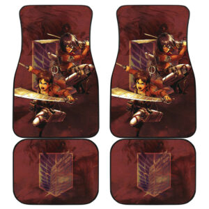 Eren Yeager And Mikasa Ackerman Attack On Titan Car Floor Mats Anime Car Accessories