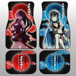 Esdeath And Akame Car Floor Mats Custom Akame Ga Kill Gifts For Anime Fans