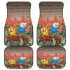 Finn & Jack Adventure Time Cartoon Fighting Car Floor Mats 191017