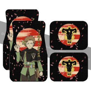 Finral Roulacase Car Floor Mats Custom Black Clover Anime Car Interior Accessories