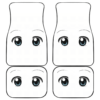 Funny Anime Eyes in White theme Car Floor Mats 191022