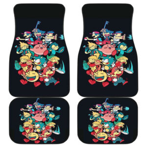Game Heroes Anime in black theme Car Floor Mats 191022