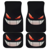 Gengar Face Pokemon in black theme Car Floor Mats 191022