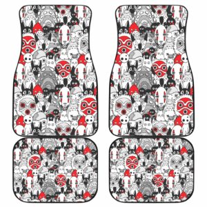 Ghibli Characters Front And Back Car Mats