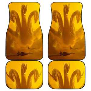 Ghidorah 3-Headed Dragon Lightning Godzilla Vs Kong Car Floor Mats UBC033002