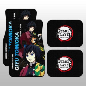Giyu Tomioka Car Floor Mats Custom Demon Slayer Anime Gifts Idea For Fans