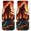 Godzilla Fire Light Cartoon Fanart Godzilla Vs Kong Car Floor Mats UBC032904