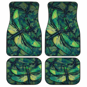 Green Dragonfly Car Floor Mats Custom Car Accessories Gift Idea