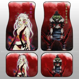 Gyutaro And Daki Car Floor Mats Custom Demon Slayer Anime Gifts For Fans