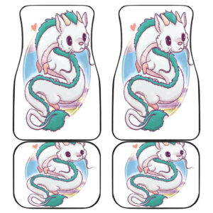 Haku Dragon Cute Chibi in white theme Car Floor Mats 191023