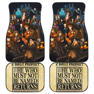 Harry Potter Characters Cartoon Newspaper Harry Potter Car Floor Mats UBC031608