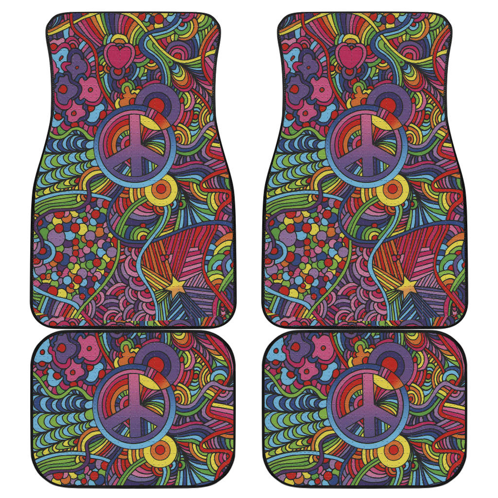 Hippie Peace Art Car Floor Mats Amazing Gift Ideas H050320 Hippie Peace Art Car Floor Mats Amazing Gift Ideas H050320
