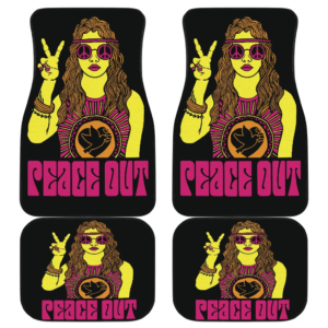 Hippie Peace Out Car Floor Mats Amazing Gift Ideas H042720