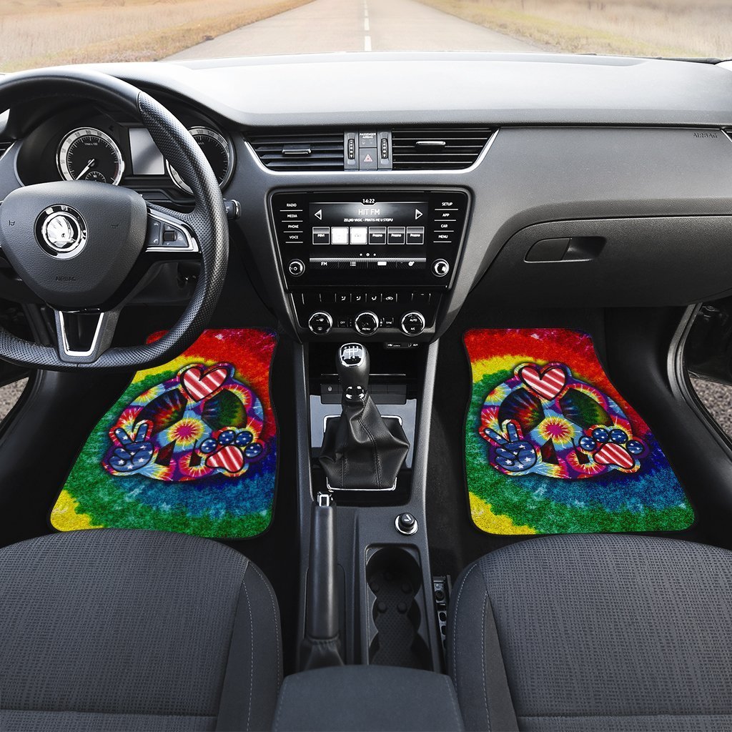 Hippie-Tie-Dye-Car-Floor-Mats-Custom-Peace-Love-Paw-US-Flag-Car-Accessories-Great-Gifts-Idea-2