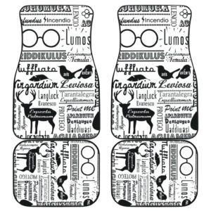 Hogwarts Newspaper Patterns Harry Potter Car Floor Mats UBC031909