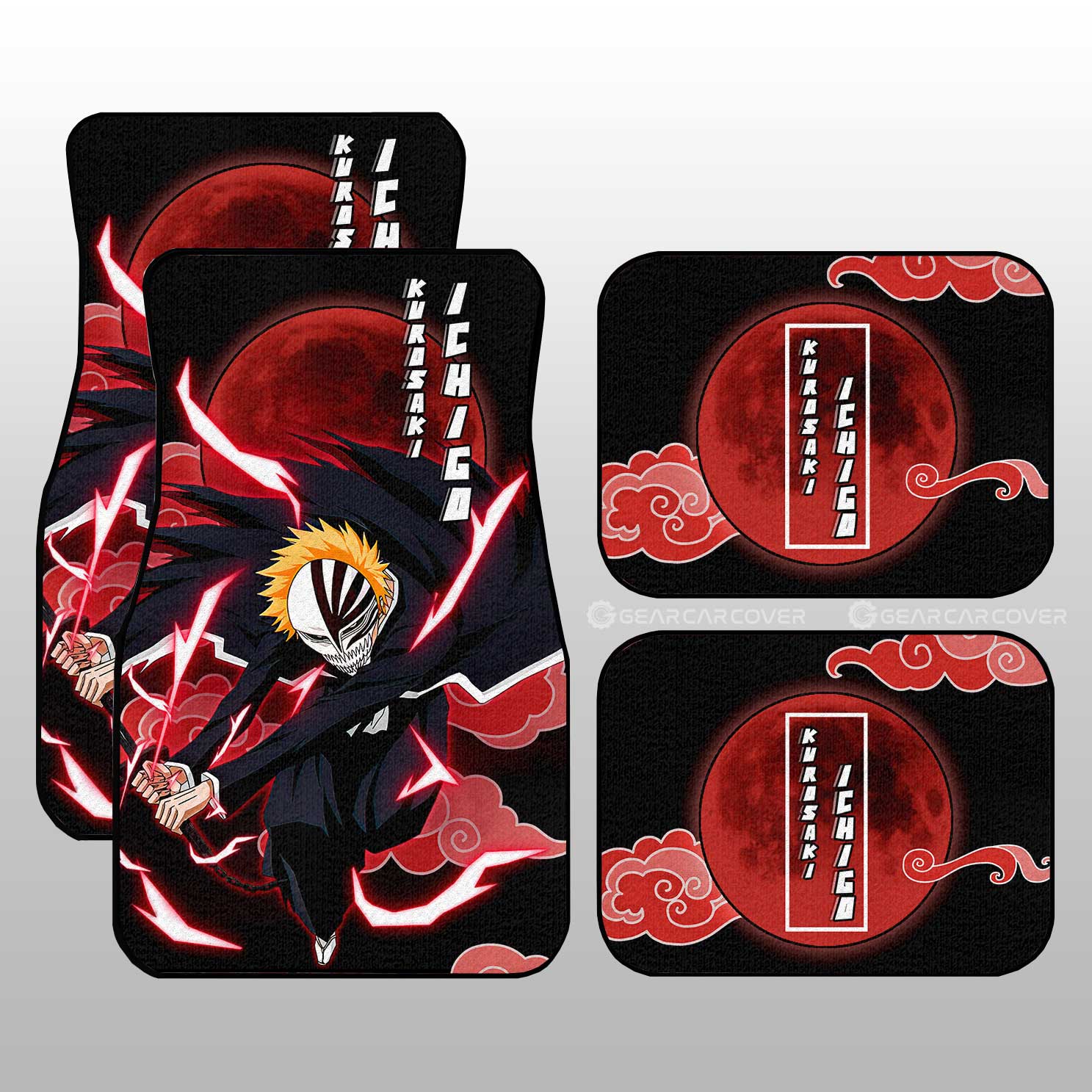 Hollow Ichigo Car Floor Mats Custom Bleach Anime Car Accessories Hollow Ichigo Car Floor Mats Custom Bleach Anime Car Accessories