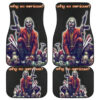 Horror Movie Car Floor Mats Joker With Gun Sitting On Clown Heads Car Floor Mats