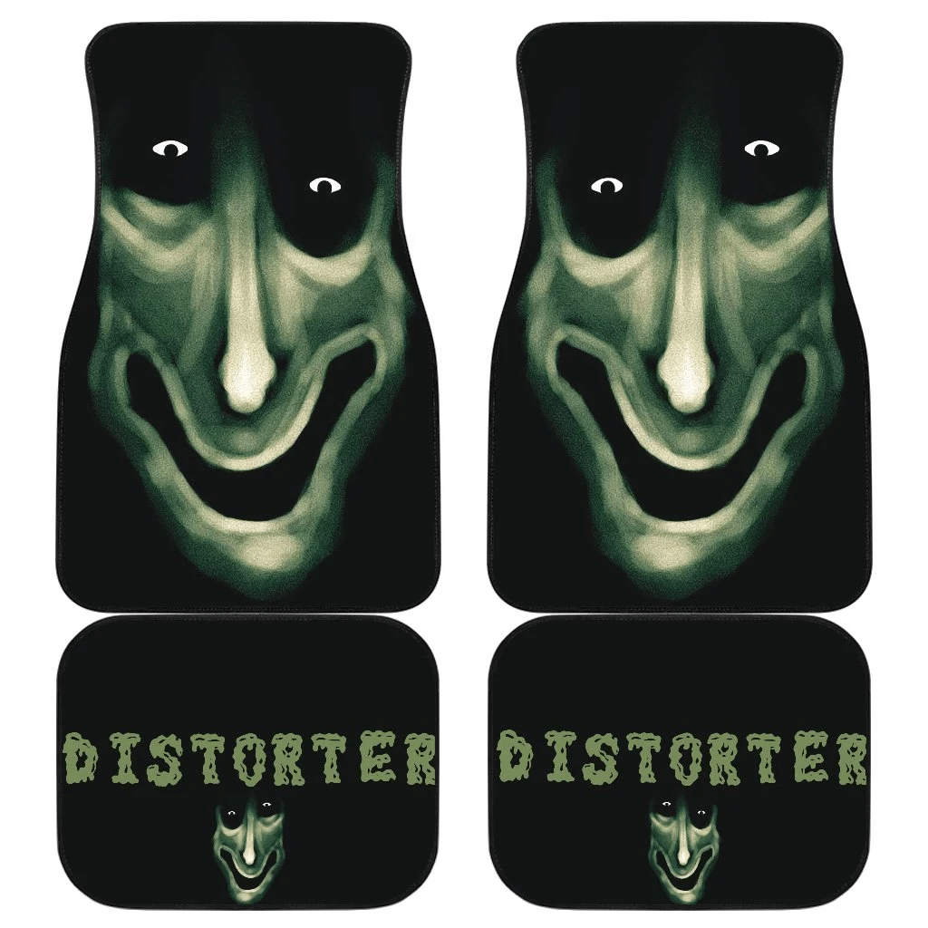 Horror Movie Distorter Monster Face Blue Theme Car Floor Mats Horror Movie Distorter Monster Face Blue Theme Car Floor Mats