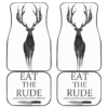 Horror Movie Eat The Rude Deer Animal Big Antlers Car Floor Mats NT082402