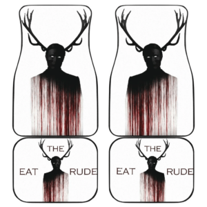Horror Movie Eat The Rude Human With Deer Antler Car Floor Mats NT082404