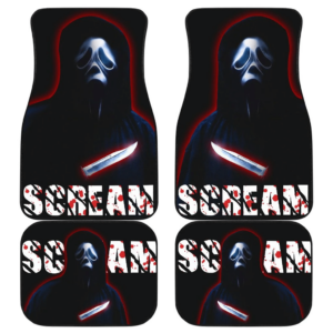 Horror Movie Ghost Face With Knife Scream Car Floor Mats