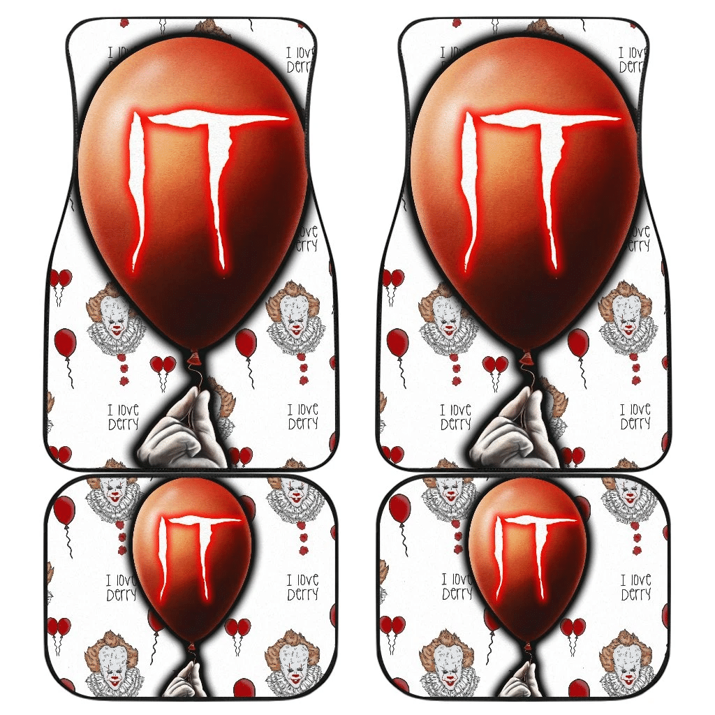 Horror Movie IT Balloon Pennywise Patterns Car Floor Mats Horror Movie IT Balloon Pennywise Patterns Car Floor Mats