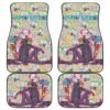 Horror Movie Joker And Harley Quinn Happy Smile Chibi Patterns Car Floor Mats
