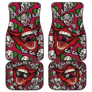 Horror Movie Joker Laughing Mouth Joker Clown Face Patterns Car Floor Mats