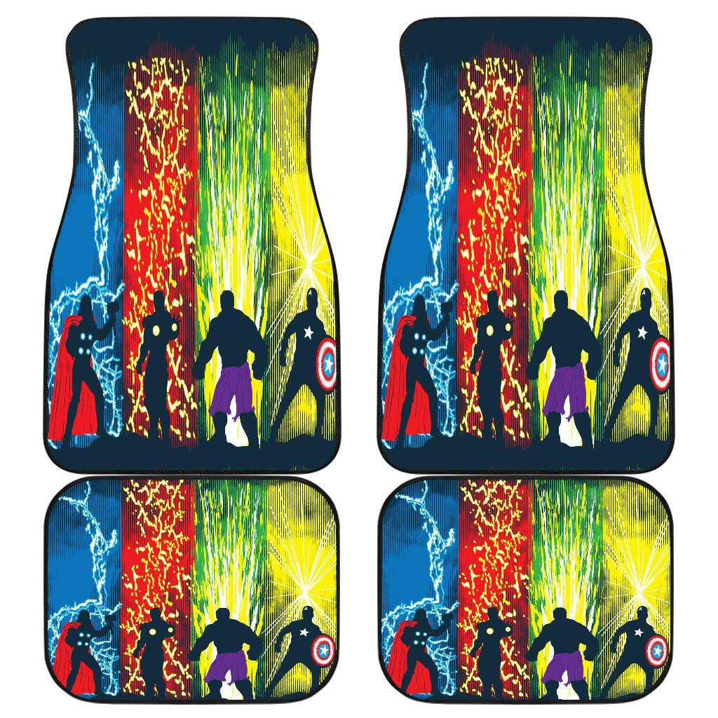 Hulk Thor Captain A Iron man Avengers Marvel Car Floor Mats 191018 Hulk Thor Captain A Iron man Avengers Marvel Car Floor Mats 191018