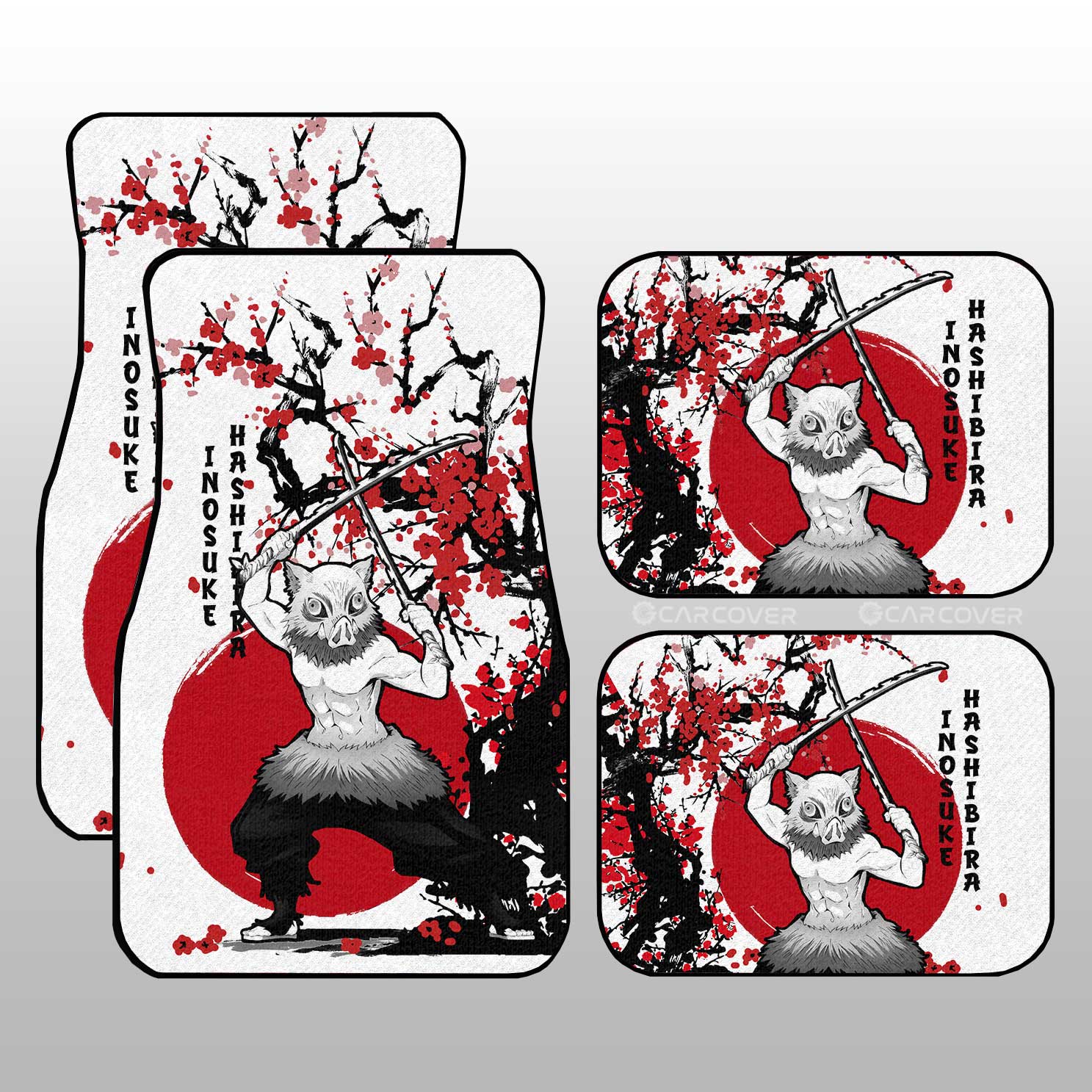 Inosuke Car Floor Mats Custom Japan Style Anime Demon Slayer Car Accessories Inosuke Car Floor Mats Custom Japan Style Anime Demon Slayer Car Accessories
