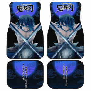 Inosuke Car Floor Mats Custom Moonlight Demon Slayer Anime Car Accessories