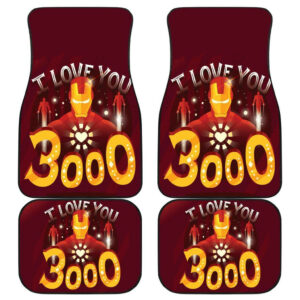 Iron Man Love 3000 End Game Marvel Car Floor Mats 191023