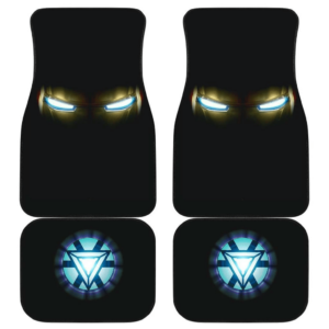Iron Man with Iron Eyes Marvel in dark theme Car Floor Mats 191023