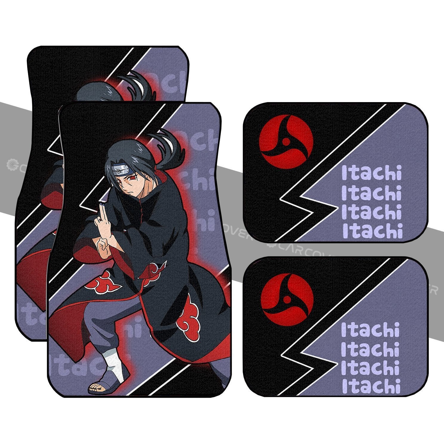 Itachi Car Floor Mats Custom Akatsuki Members Anime Car Accessories Gifts Idea Itachi Car Floor Mats Custom Akatsuki Members Anime Car Accessories Gifts Idea