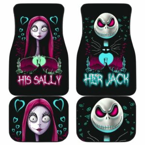Jack Skellington And Sally Couple Halloween Walt Disney Car Floor Mats