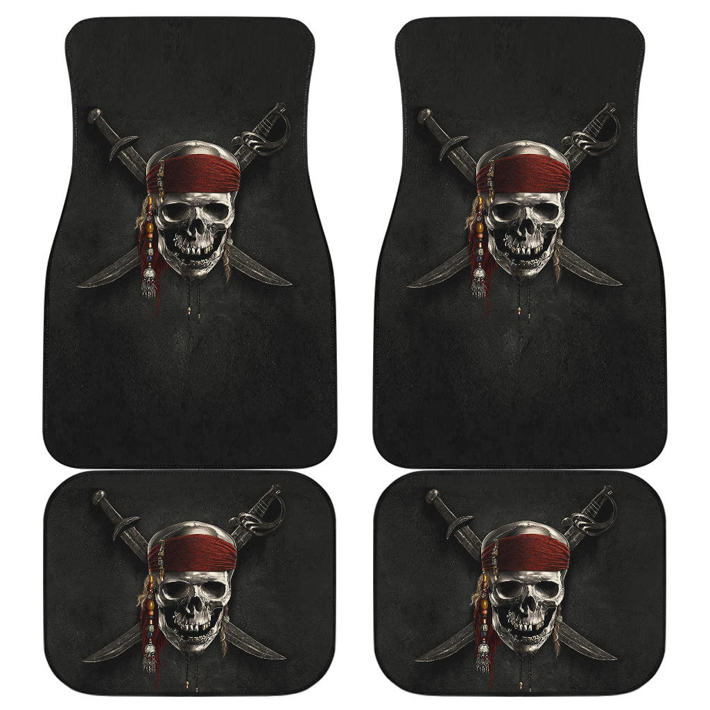 Jack Sparrow Skull Pirates Of The Caribbean Car Floor Mats H042220 Jack Sparrow Skull Pirates Of The Caribbean Car Floor Mats H042220