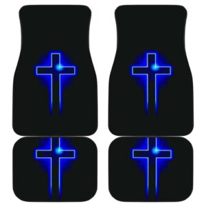Jesus Blue Cross Car Floor Mats