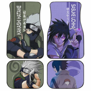 Kakashi Hatake And Sasuke Uchiha Car Floor Mats Custom Naruto Anime Car Accessories Anime Gifts
