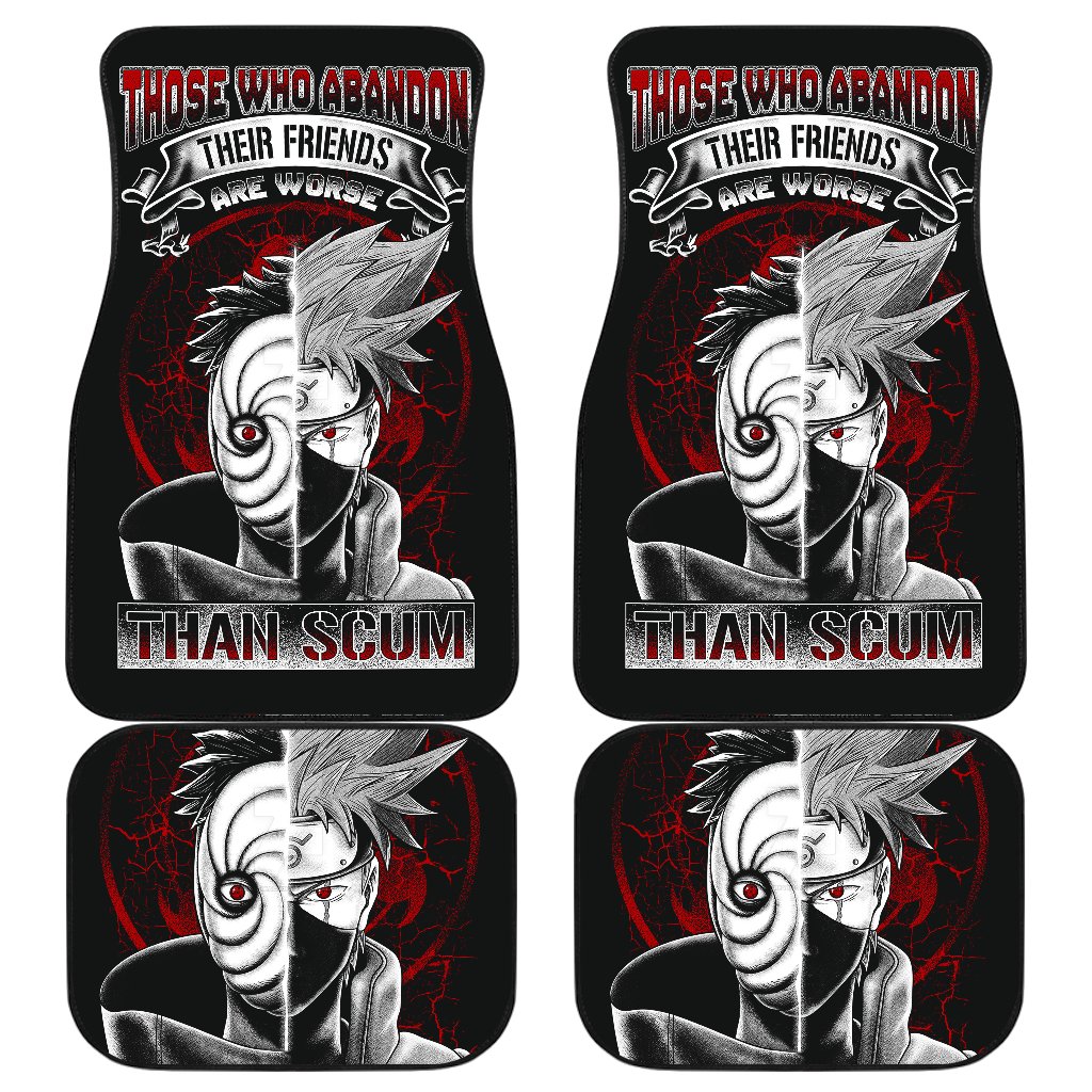 Kakashi Obito Front And Back Car Mats Kakashi Obito Front And Back Car Mats